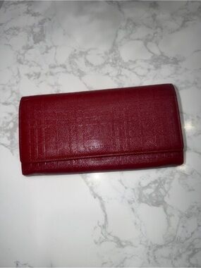 Burberry long saffiano leather wallet Leather Fold-Over Wallet